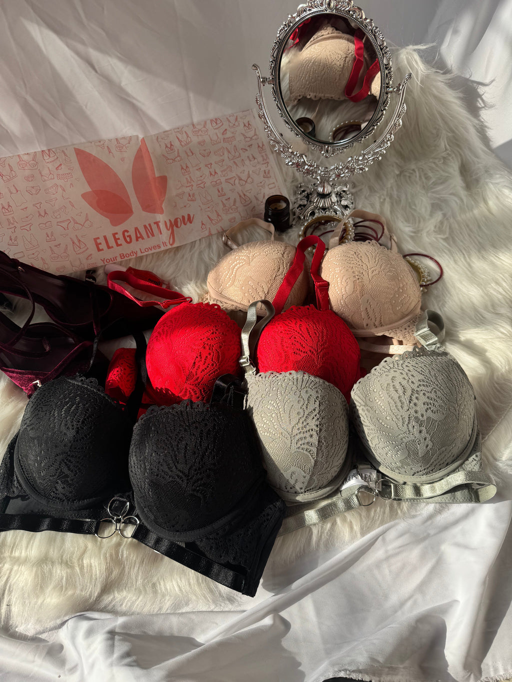 Cup Elegant Lacy Double Padded Bra & Panty Set