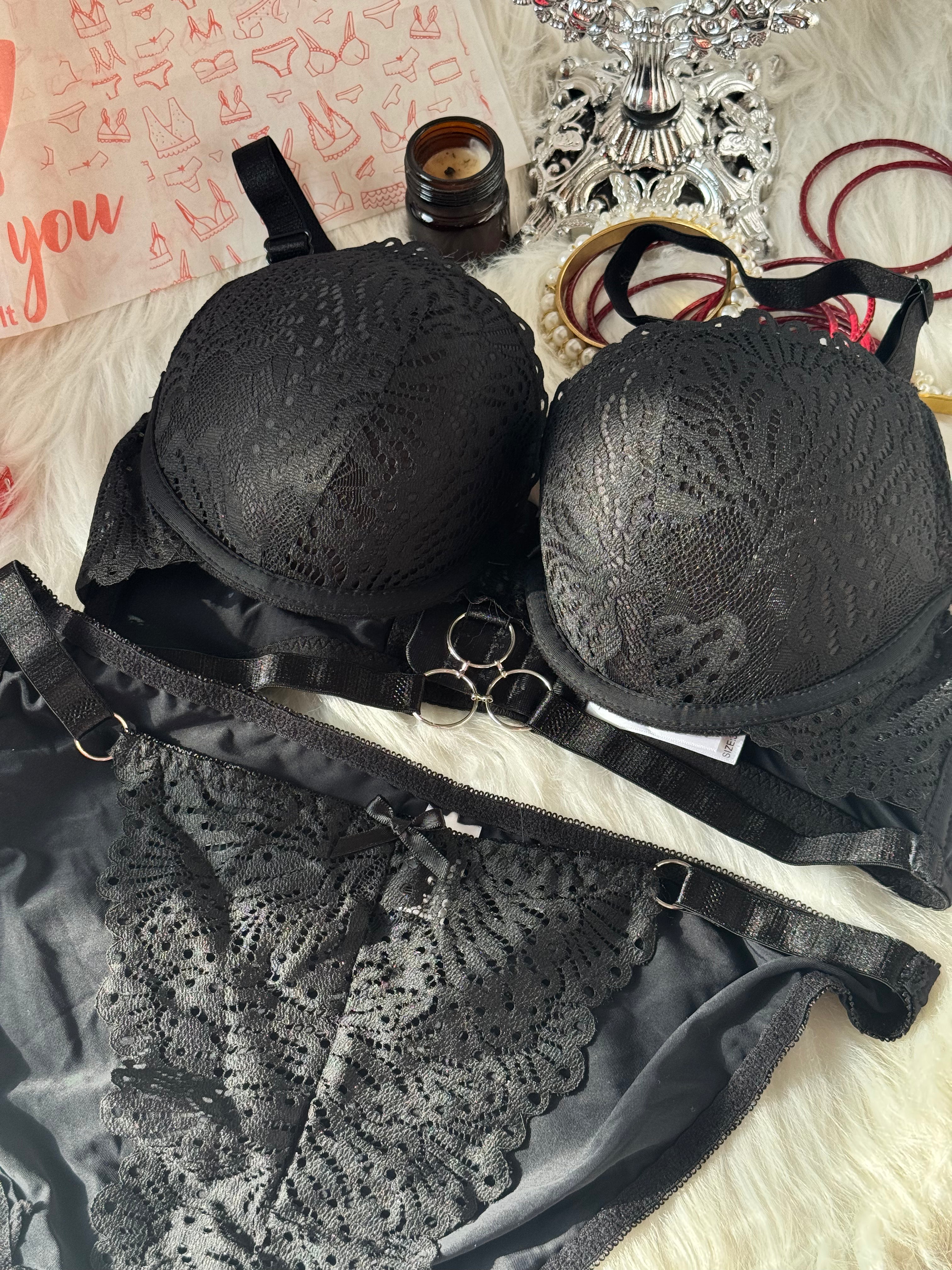 Cup Elegant Lacy Double Padded Bra & Panty Set